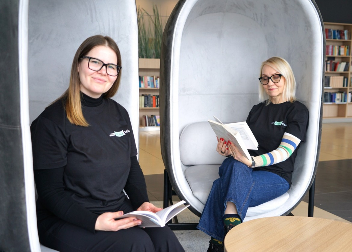 Bibliotekos darbuotojai naujose erdvėse