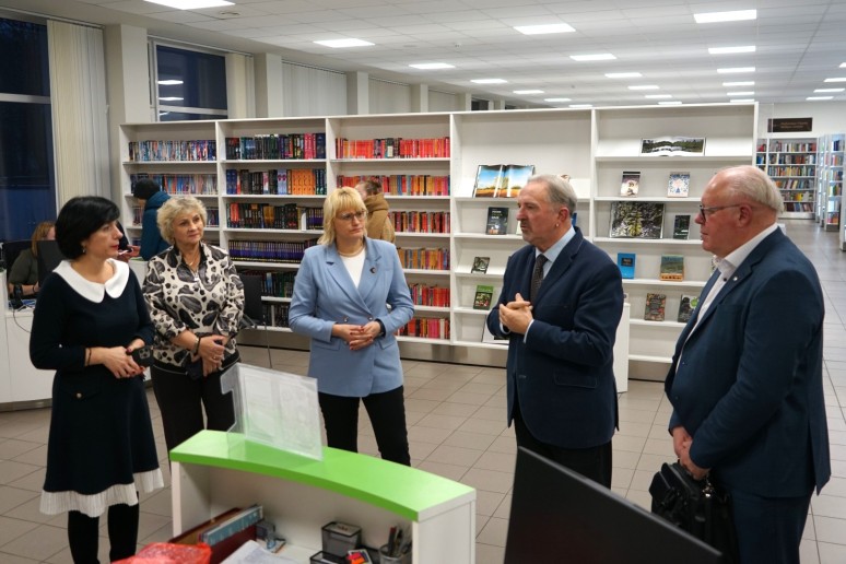 Ministrės vizito akimirka