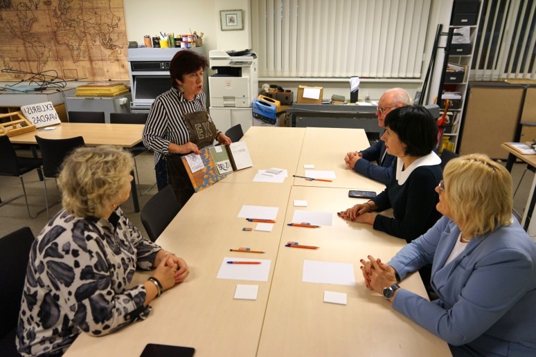 Ministrės vizito akimirka