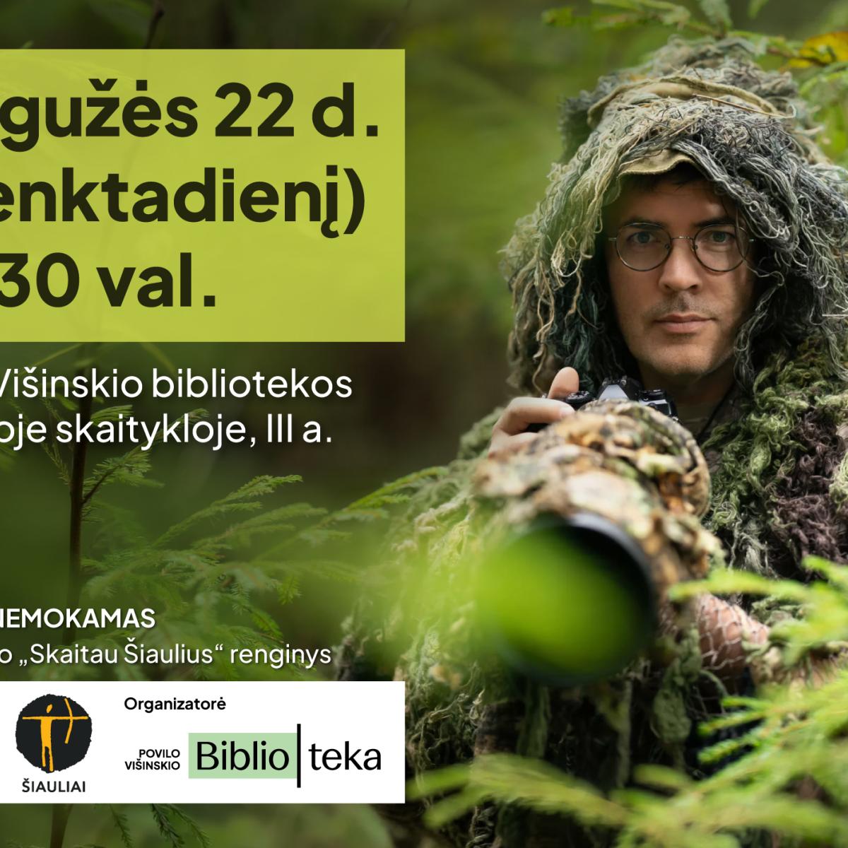 Susitikimas su Mariumi Čepuliu „Šiauliai gamtoje ir gamta Šiauliuose ...